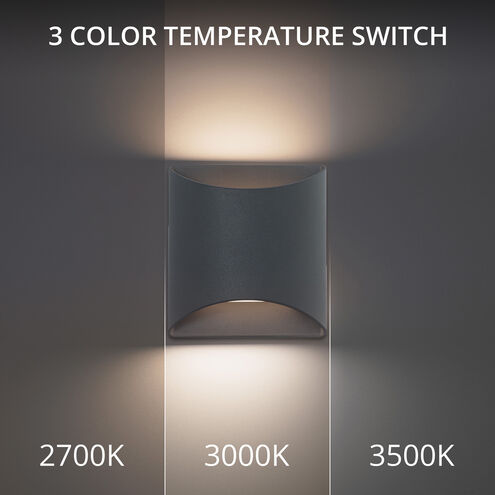 Duet 2 Light 2.5 inch Black ADA Wall Sconce Wall Light in 2700K, dweLED