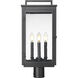 Hartwell 4 Light 22.75 inch Sand Black Outdoor Post Mount Fixture