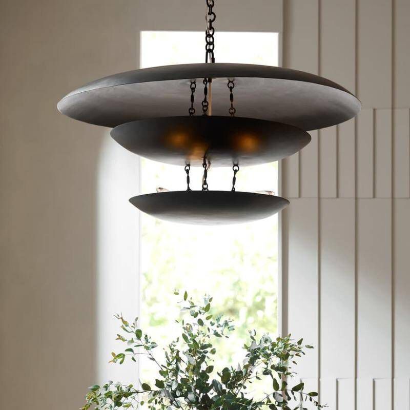 Florko 6 Light 31 inch Blackened Iron Chandelier Ceiling Light