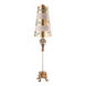 Pompadour Luxe 40 inch 60.00 watt Gold And Silver Leaf Table Lamp Portable Light, Flambeau