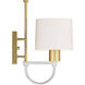 Rigsby 1 Light 6 inch Vintage Gold Wall Bracket Wall Light, Design Series