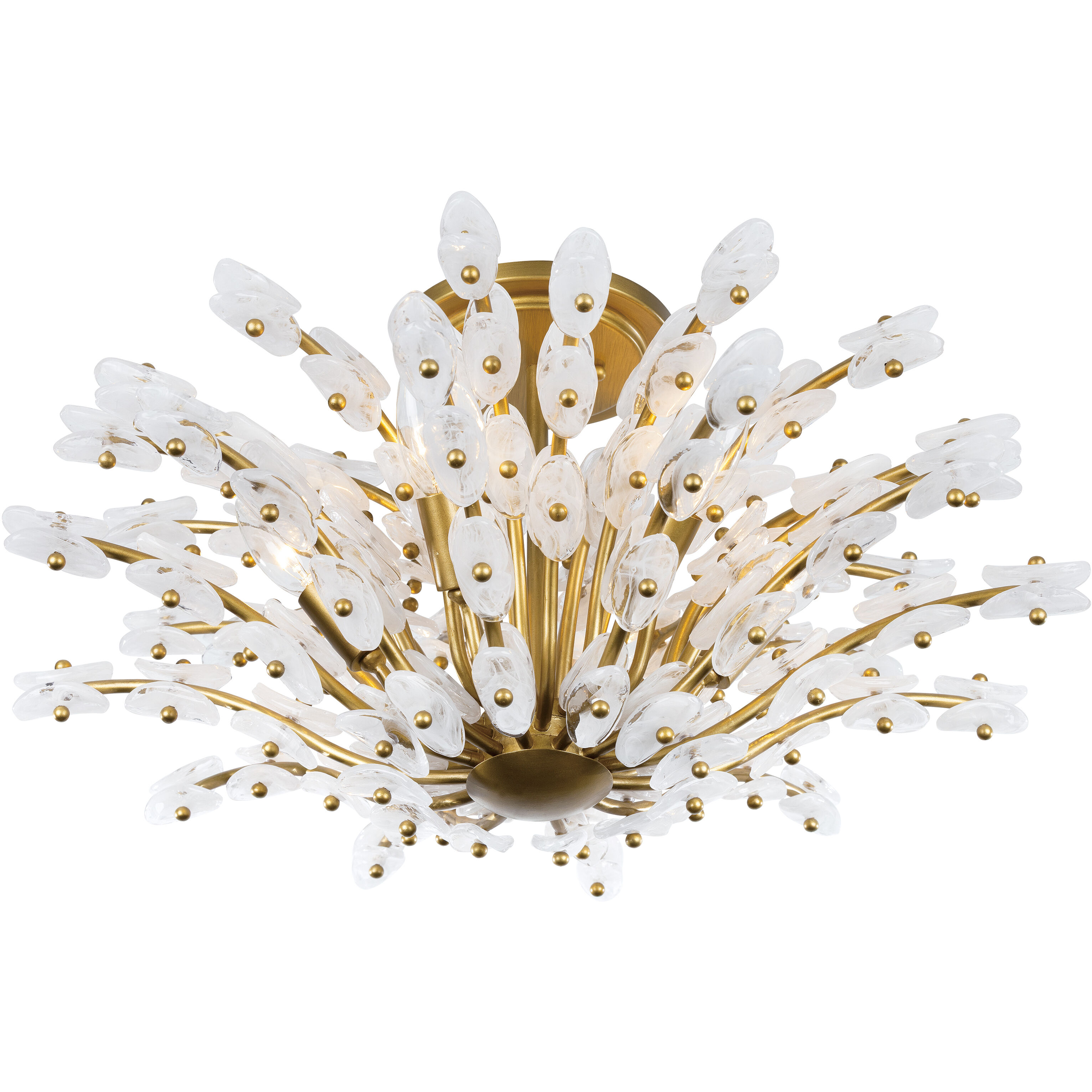 Sorra 6 Light 24 inch Painted Legacy Brass Semi-Flush Mount Ceiling Light