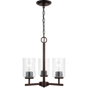 Oslo 3 Light 15 inch Bronze Chandelier Ceiling Light
