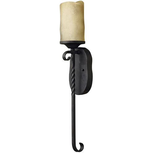 Casa 1 Light 5 inch Olde Black Indoor Wall Sconce Wall Light in Antique Scavo