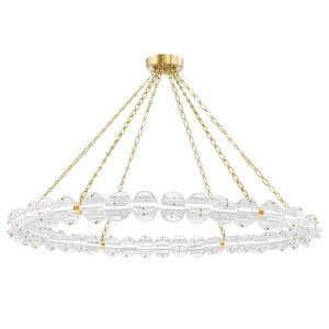 Lindley LED 54.5 inch Aged Brass Chandelier Ceiling Light, Large