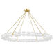 Lindley LED 54.5 inch Aged Brass Chandelier Ceiling Light, Large