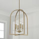 Lawson 4 Light 16 inch Aged Brass Foyer Ceiling Light