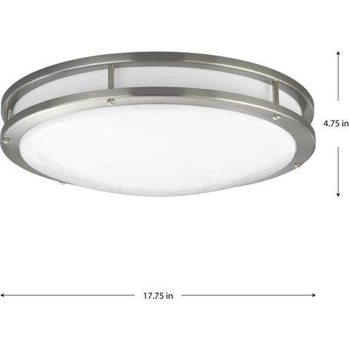 LED CTC COMM LED 17.75 inch Brushed Nickel Flush Mount Ceiling Light, Progress LED