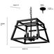 Tellsa 4 Light 16 inch Matte Black Indoor Pendant Ceiling Light