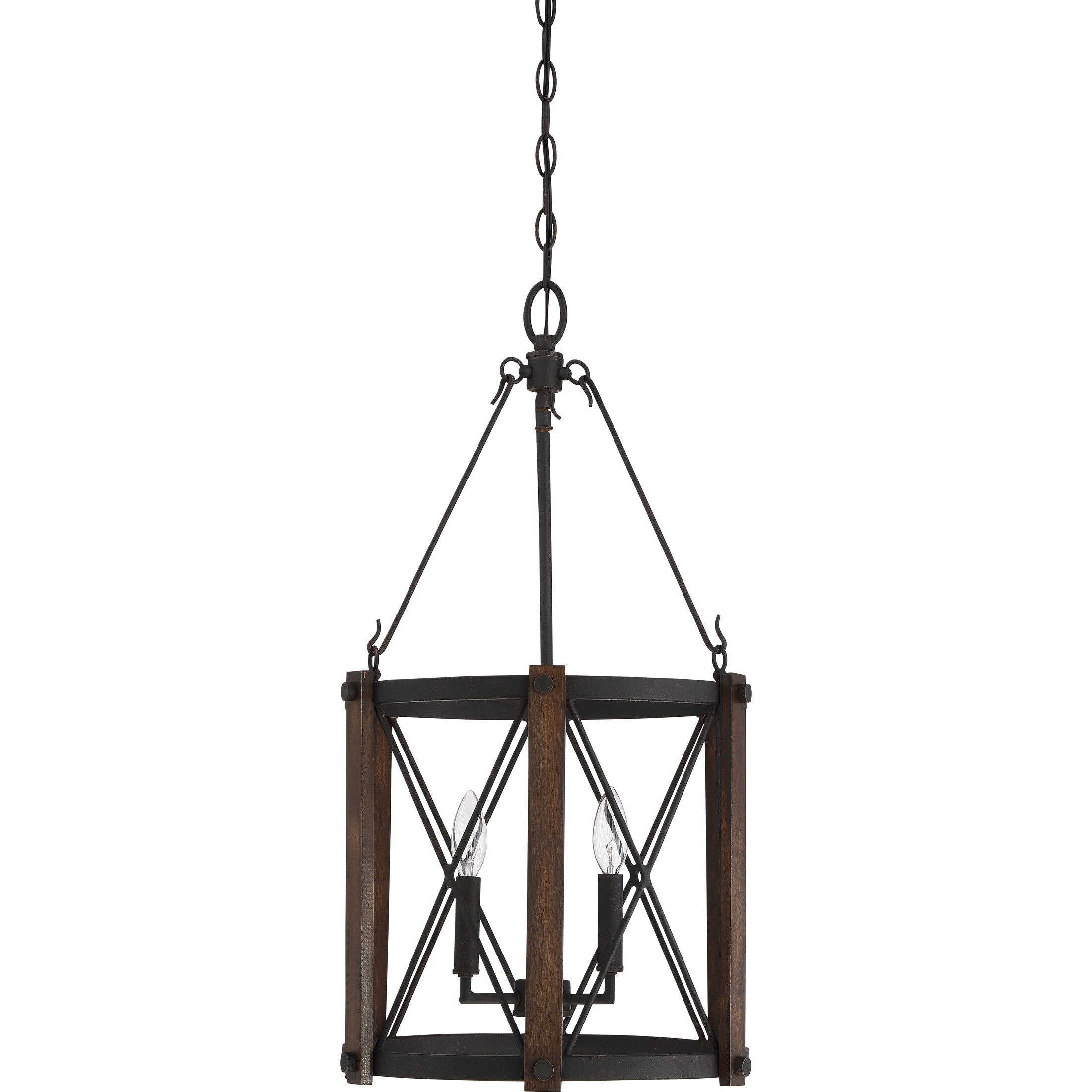 Baron 3 Light 15 inch Marcado Black Foyer Piece Ceiling Light