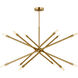 C&M by Chapman & Myers Eastyn 12 Light 36.88 inch Burnished Brass Chandelier Ceiling Light