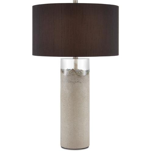 Edfu 30 inch 100.00 watt Concrete/Clear/Black Table Lamp Portable Light