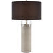 Edfu 30 inch 100.00 watt Concrete/Clear/Black Table Lamp Portable Light