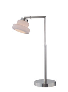 Flott 23 inch 40.00 watt Polished Steel Desk Lamp Portable Light