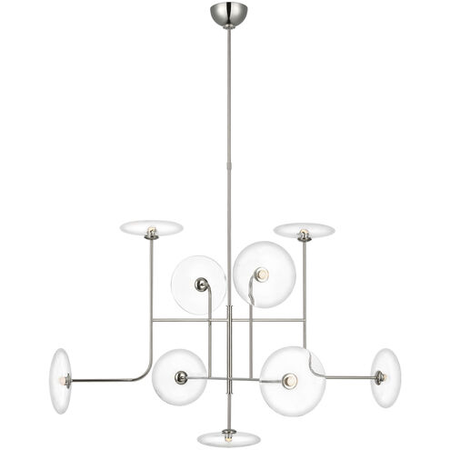 Ian K. Fowler Calvino LED 42 inch Polished Nickel Arched Chandelier Ceiling Light, Large