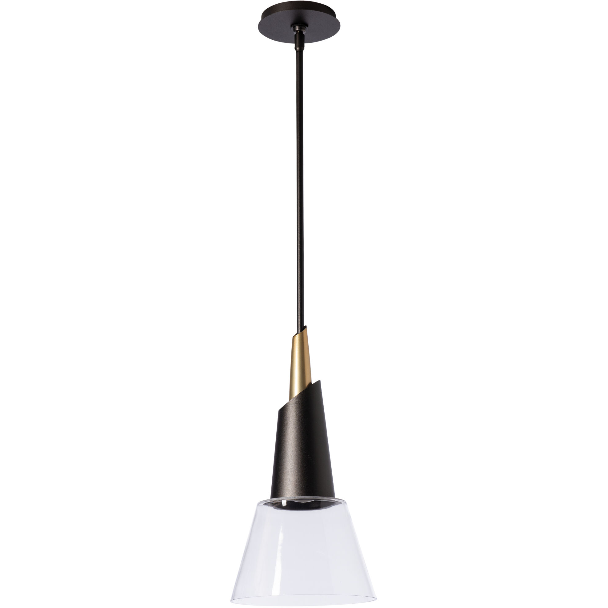Kora 9.1 inch Oil Rubbed Bronze/Modern Brass Mini Pendant Ceiling Light