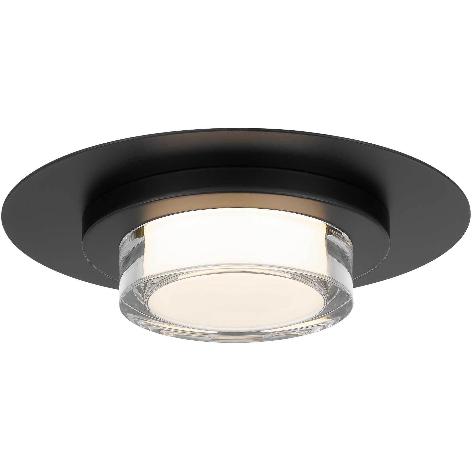 Plate LED 12 inch Sand Black Outdoor Flush Mount