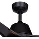Crescent 22 inch Black with Black-Walnut Blades Ceiling Fan