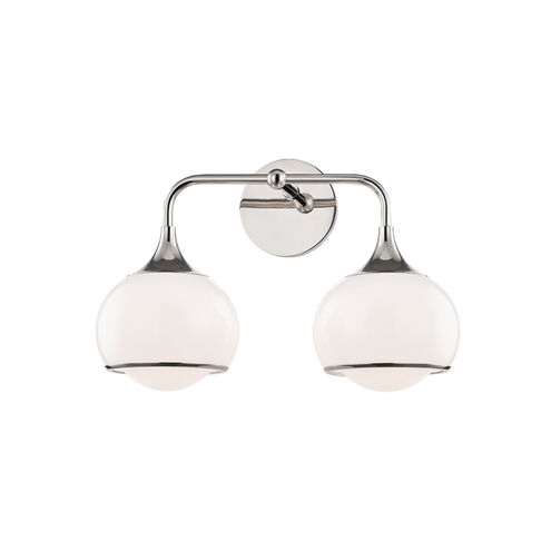 Reese 2 Light 17 inch Polished Nickel Wall Sconce Wall Light