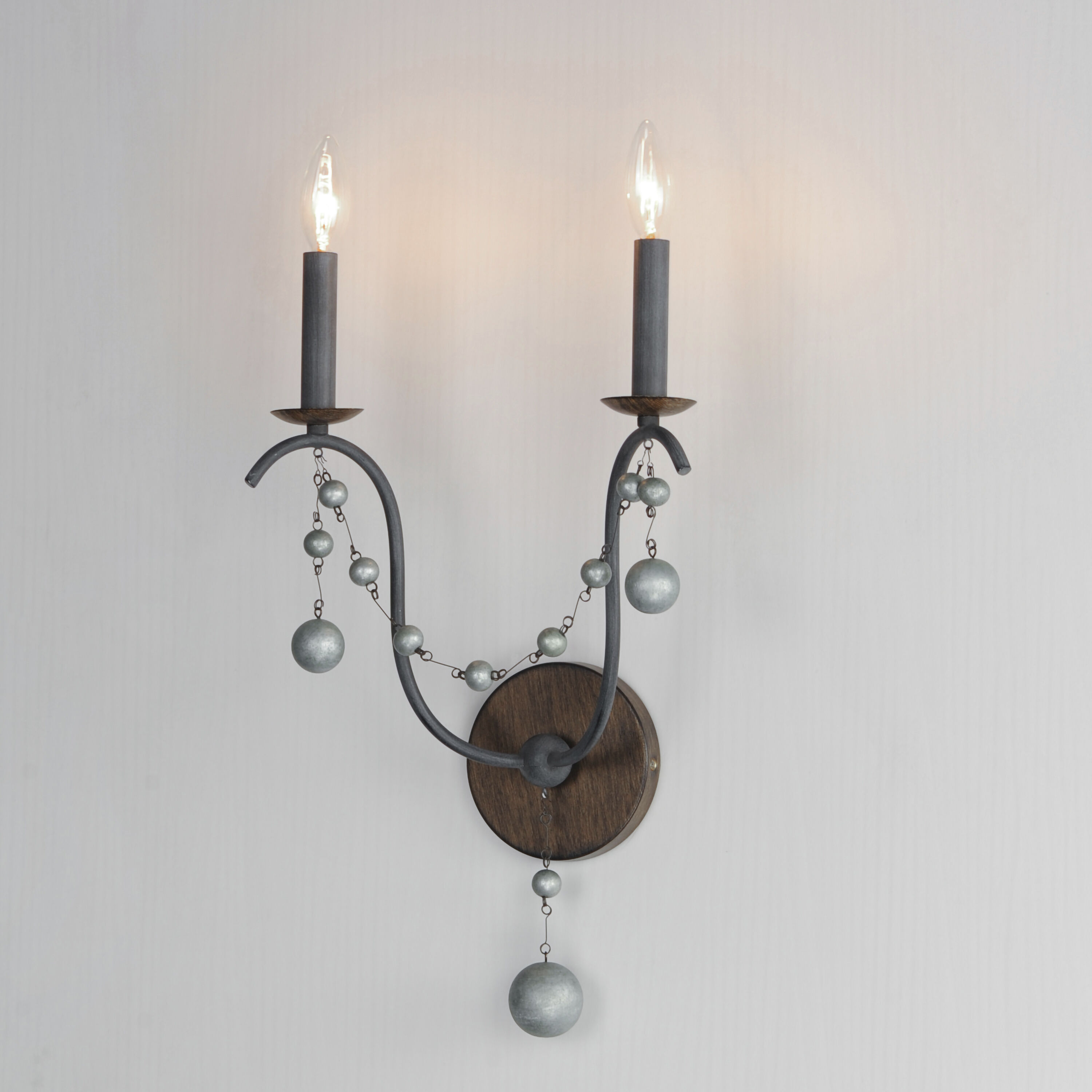 Formosa 2 Light 12 inch Golden Noir Wall Sconce Wall Light