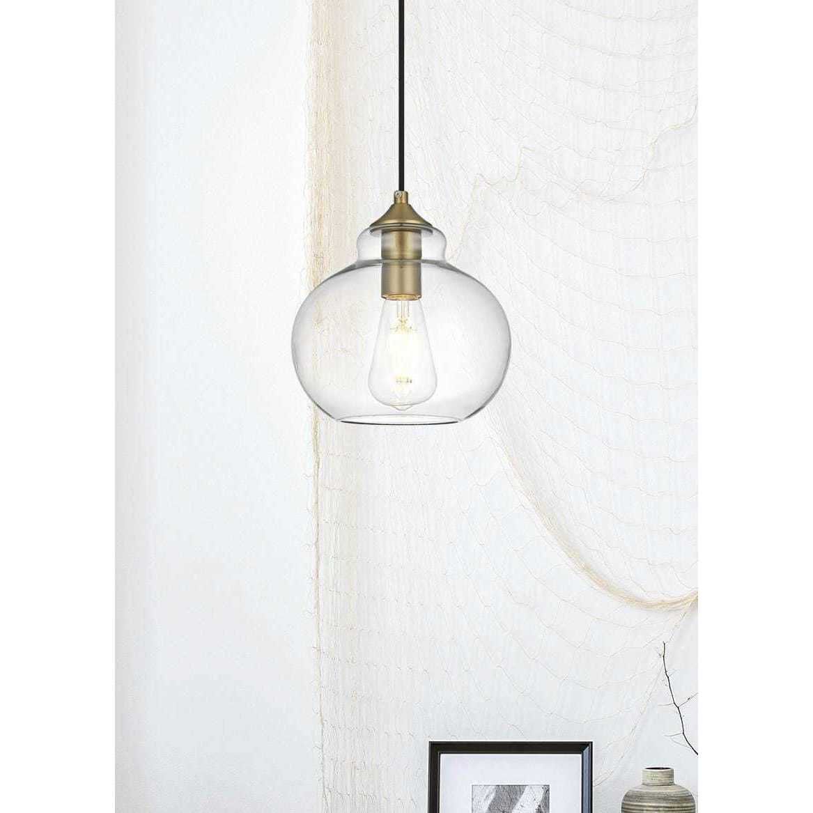 Destry 1 Light 8 inch Satin Gold Pendant Ceiling Light