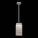 Terra 2 Light 7.75 inch Silver Pendant Ceiling Light in Rake Cast Glass