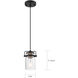 Antebellum 1 Light 5 inch Black Mini Pendant Ceiling Light