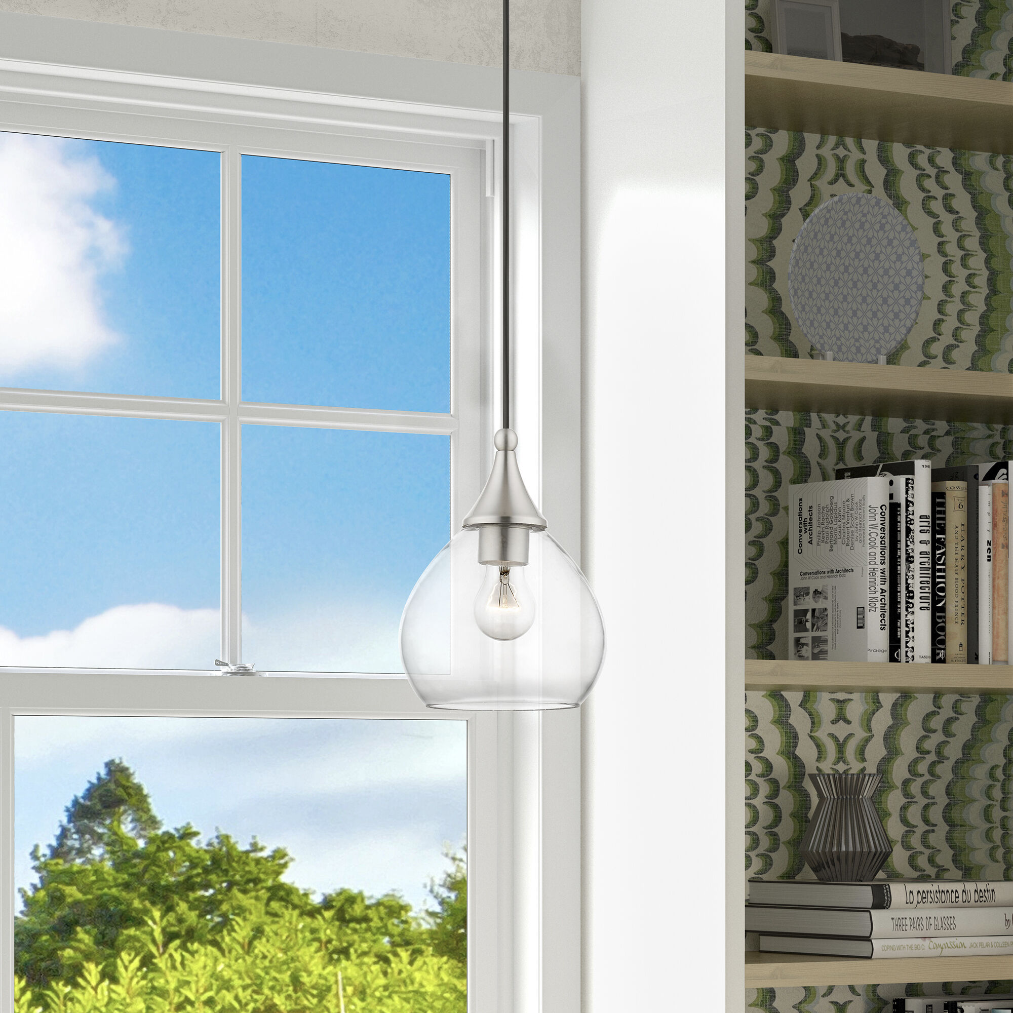 Catania 1 Light 7 inch Brushed Nickel Mini Pendant Ceiling Light