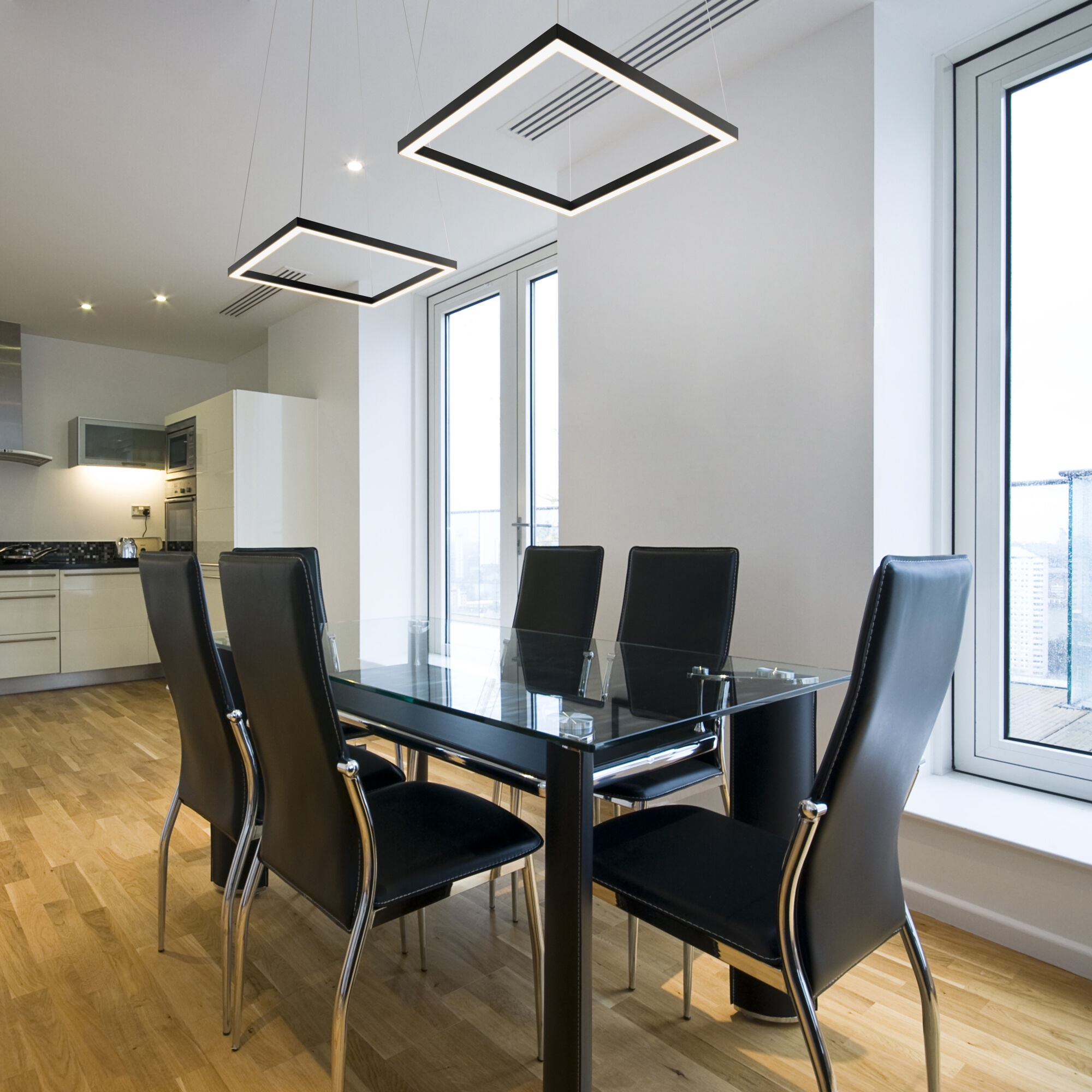 Atria 19.75 inch Black Pendant/Chandelier Ceiling Light