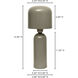 Echo 15.5 inch 6.00 watt Grey Table Lamp Portable Light