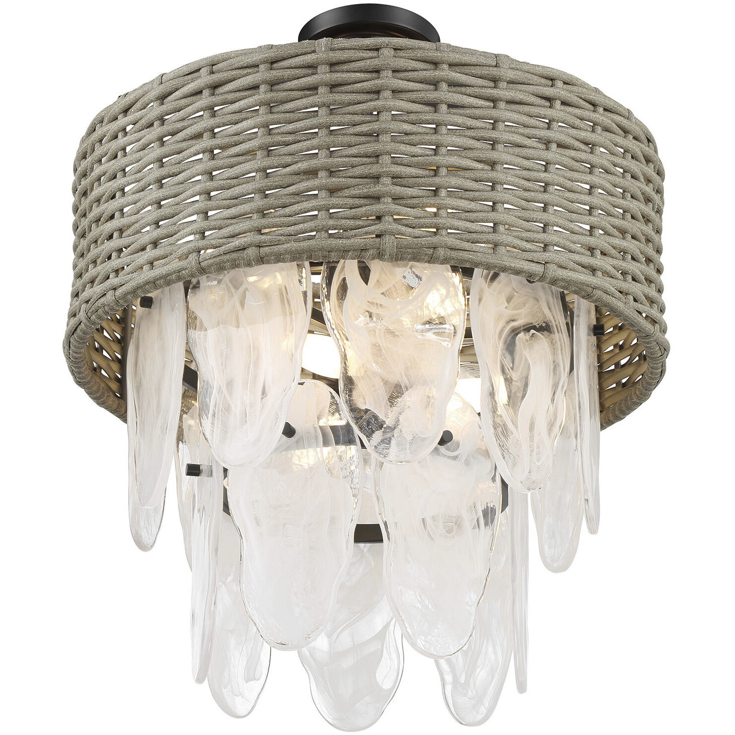 Breakers Isle 6 Light 20 inch Coal Semi Flush Ceiling Light