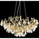 Cast Leaf 12 Light Gold Dining Room Chandelier Ceiling Light