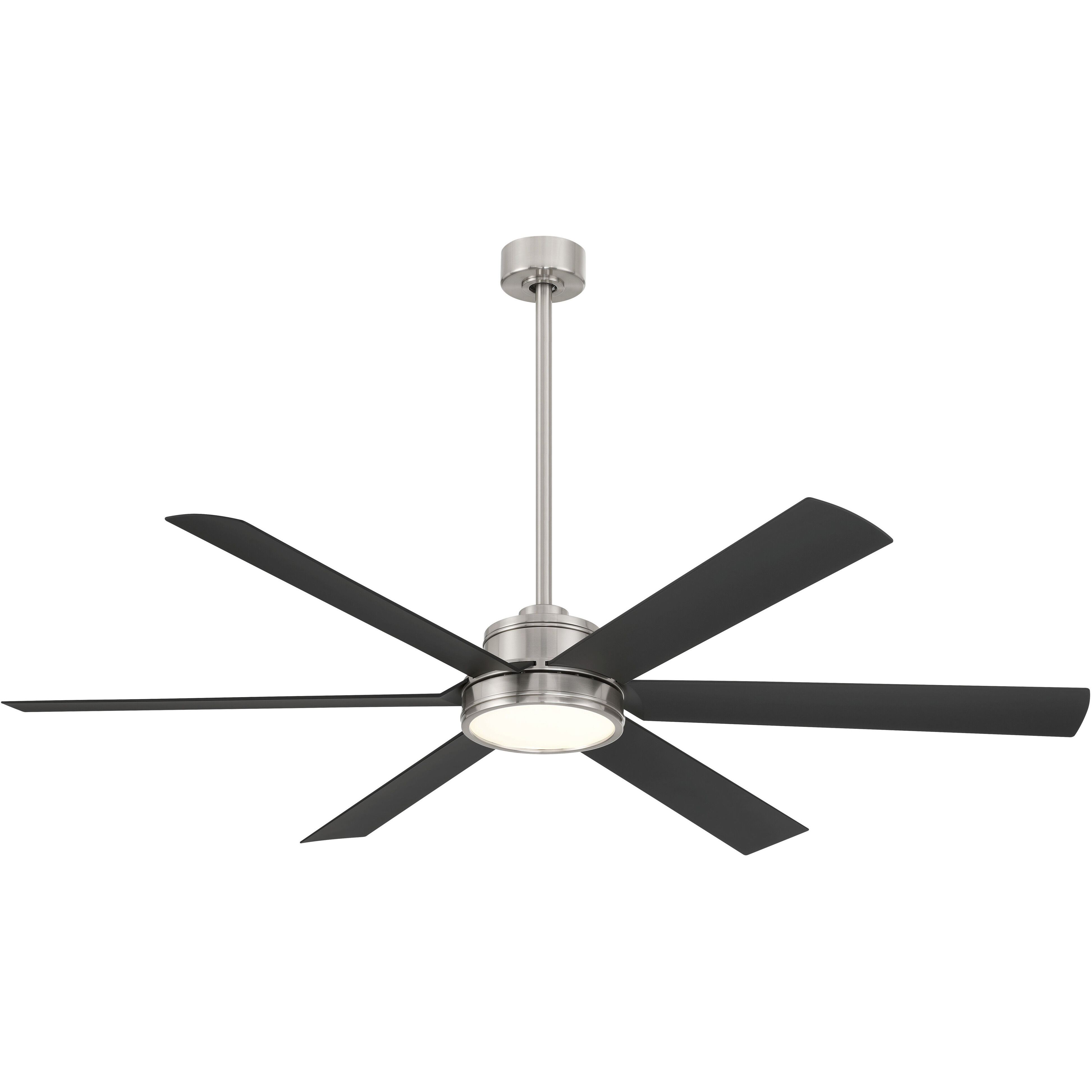 Cairo 65 inch Brushed Nickel Wet with Coal with Coal Blades Smart Indoor/Outdoor Ceiling Fan