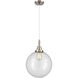 Downtown Urban Beacon 1 Light 12 inch Brushed Satin Nickel Mini Pendant Ceiling Light in Clear