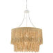 Samoa 4 Light 31 inch Gesso White/Natural Rope Two-Tiered Chandelier Ceiling Light