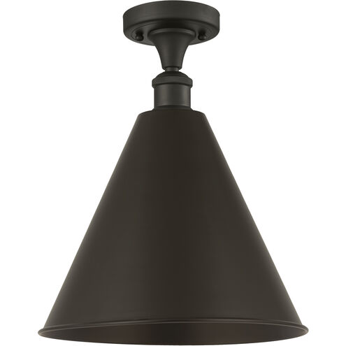 Ballston Cone 1 Light 16 inch Oil Rubbed Bronze Semi-Flush Mount Ceiling Light