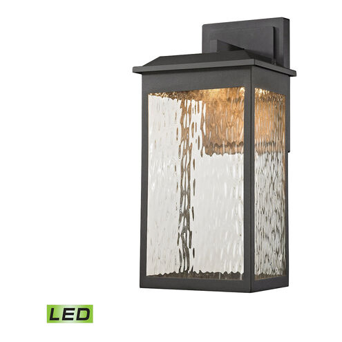 Frances LED 17 inch Textured Matte Black Outdoor Wall Sconce