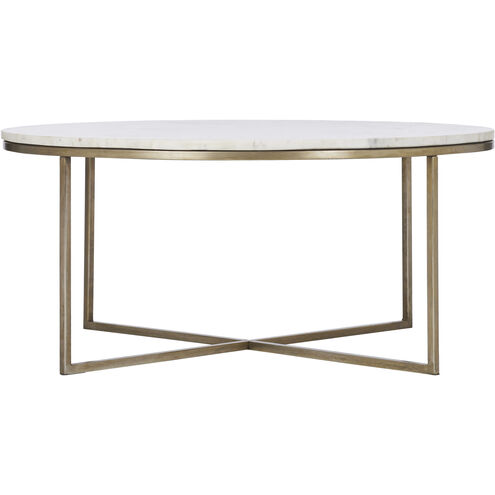 Lova 35 X 15 inch Antique Brass Coffee Table