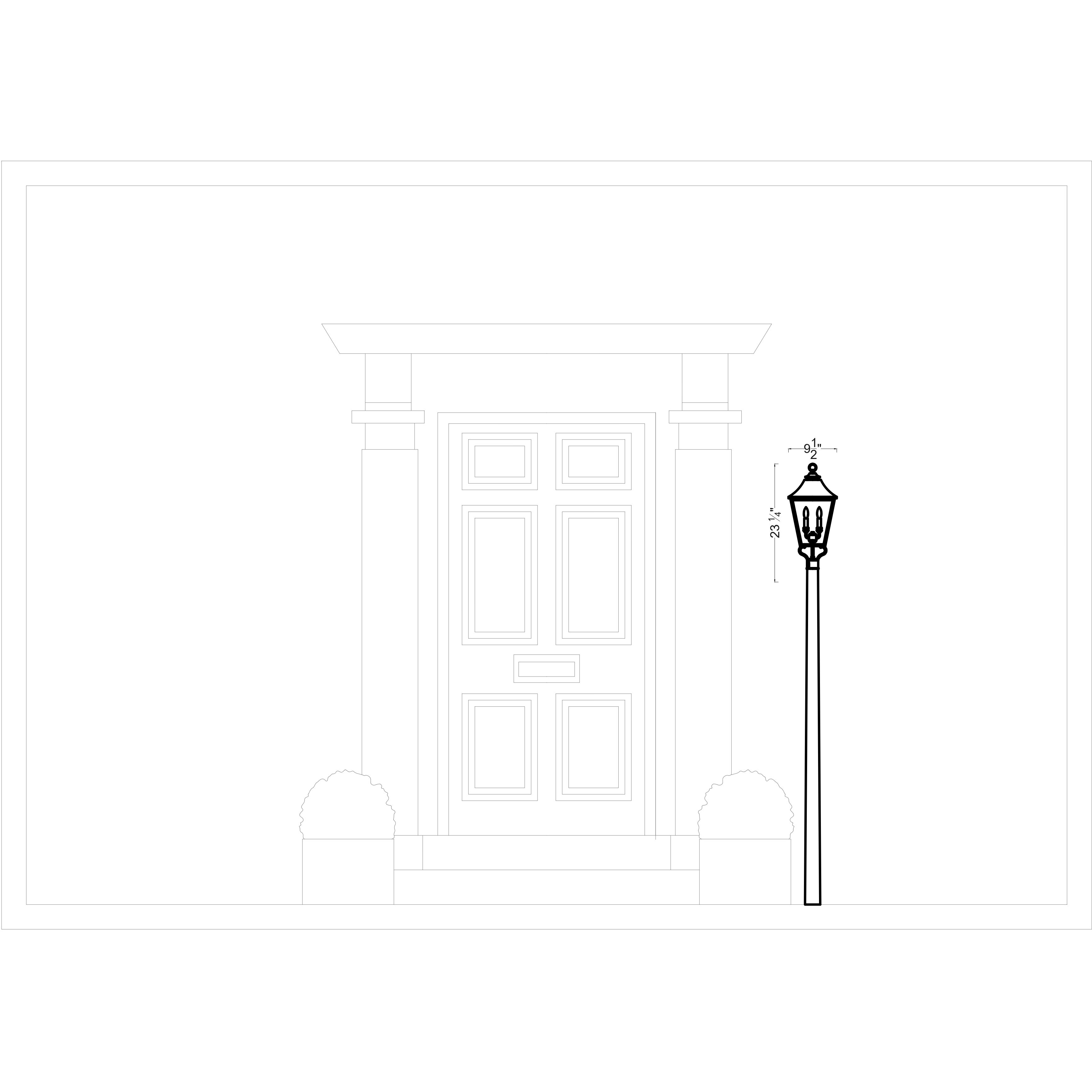 Sean Lavin Galena 3 Light 23.25 inch Sable Outdoor Post Lantern