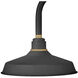 Foundry Classic Outdoor Barn Light in Textured Black, Gooseneck