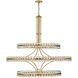 Clover 24 Light 48 inch Aged Brass Chandelier Ceiling Light