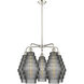 Cascade 5 Light 26 inch Polished Nickel and Smoked Chandelier Ceiling Light