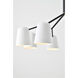 Canada 8 Light 37 inch Black & White Chandelier Ceiling Light
