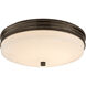 Chapman & Myers Launceton LED 12.75 inch Bronze Flush Mount Ceiling Light, Small