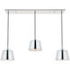 Nota 3 Light 41 inch Chrome Pendant Ceiling Light