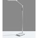 Lennox 61.5 inch 12 watt Black and Silver Multi-Function Floor Lamp Portable Light in White, with Smart Switch, Simplee Adesso