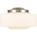 Franklin Restoration Bridgeton LED 12 inch Antique Copper Mini Pendant Ceiling Light in Matte White