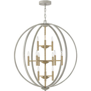 Euclid LED 36 inch Cement Gray with Brushed Gold Indoor Foyer Light Ceiling Light