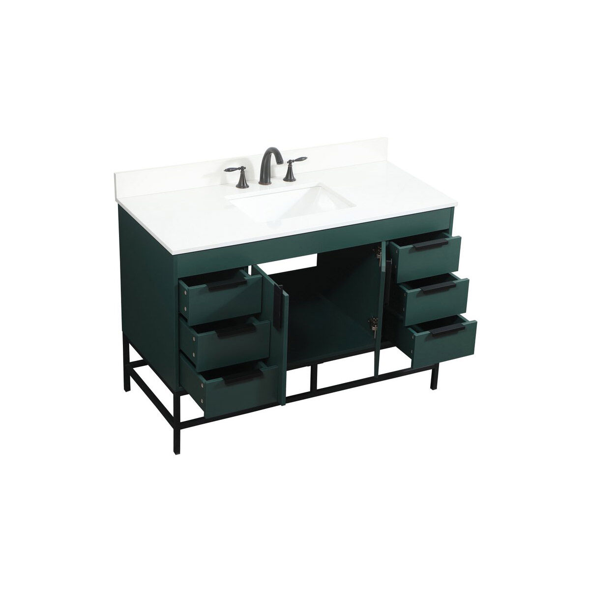 Eugene 48 X 22 X 33.5 inch Green Vanity Sink Set in Included