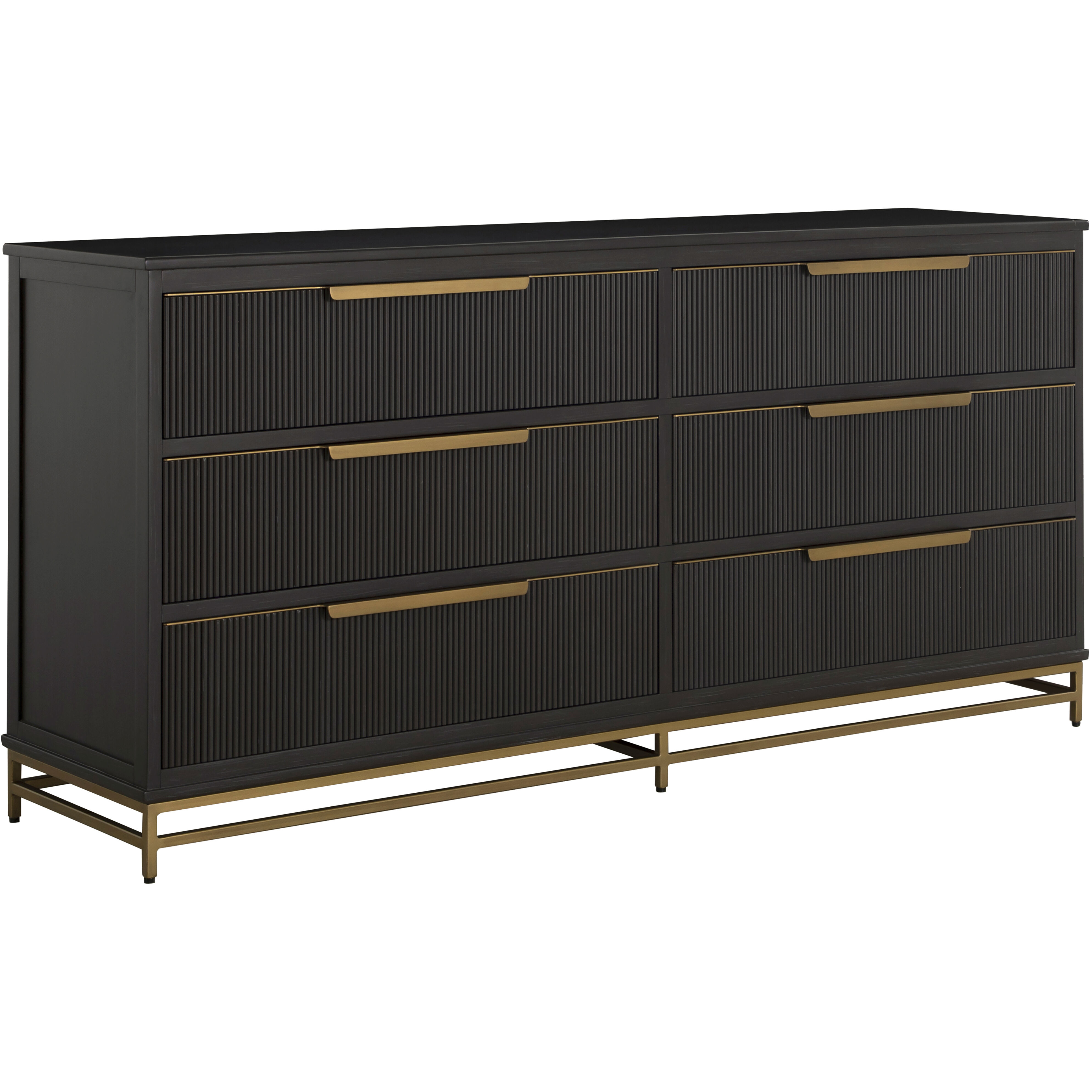 Riggs Stained Gold and Sesame Black Dresser